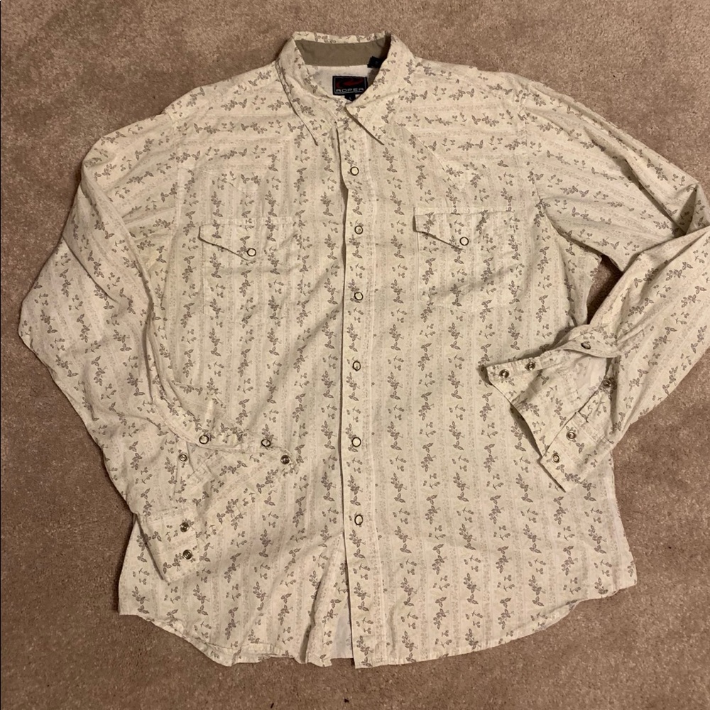 Large Roper Western Pearl Snap Shirt